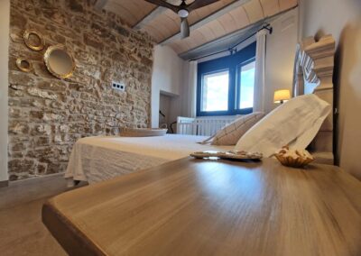 dormitorio doble de la casa rural Cal Roseto de Palou