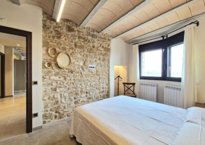 dormitorio doble de la casa rural Cal Roseto de Palou