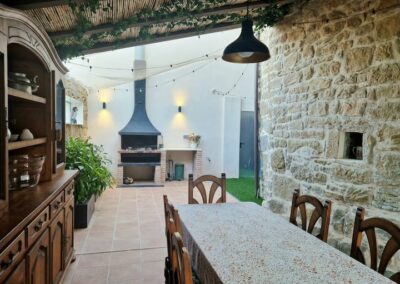 patio privado de la casa rural Cal Roseto de Palou