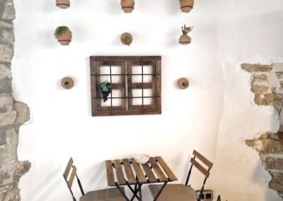patio privado de la casa rural Cal Roseto de Palou